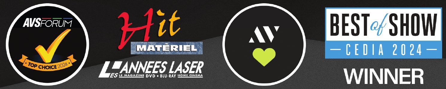 AVS Forum Top Choice 2024, Hit Matériel Les Années Laser, AV recommended, CEDIA 2024 Best of Show winner