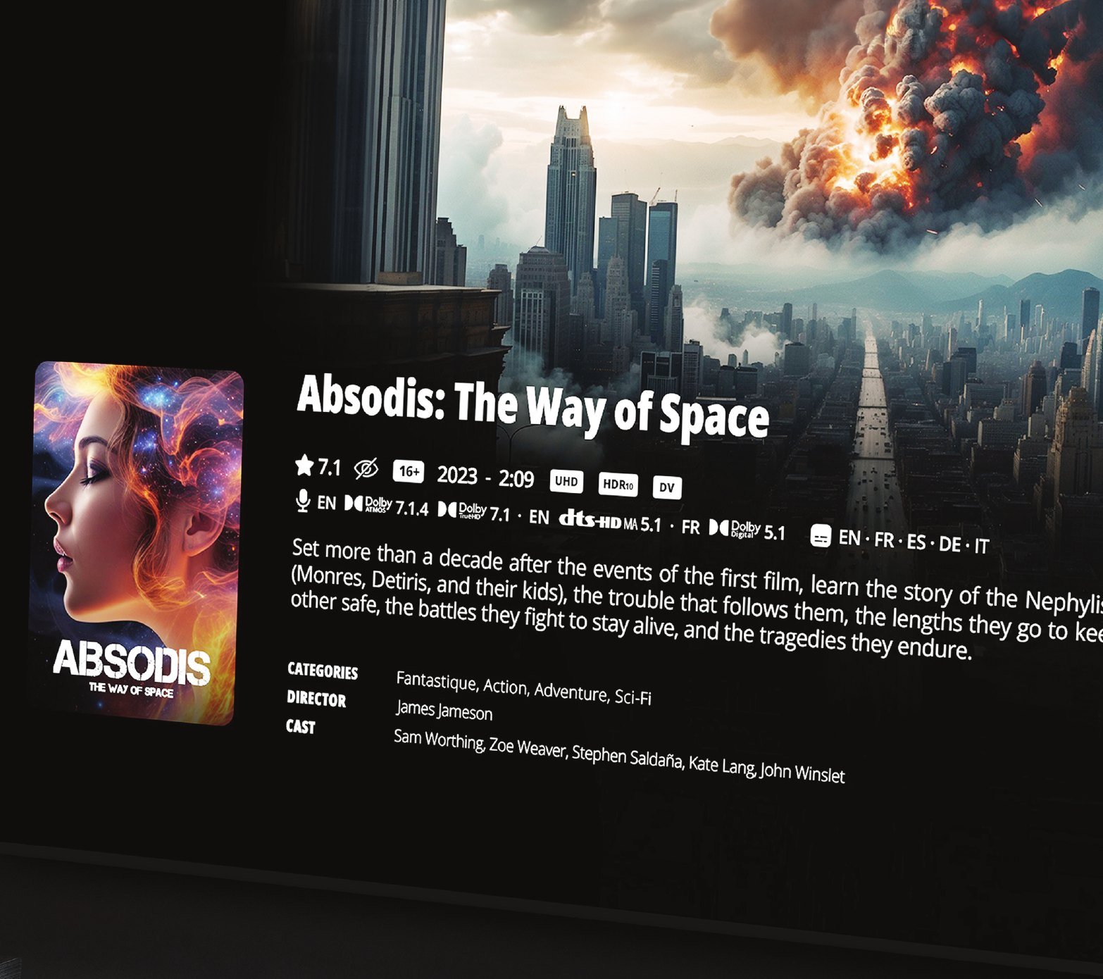 R_video movie page with format and audio information