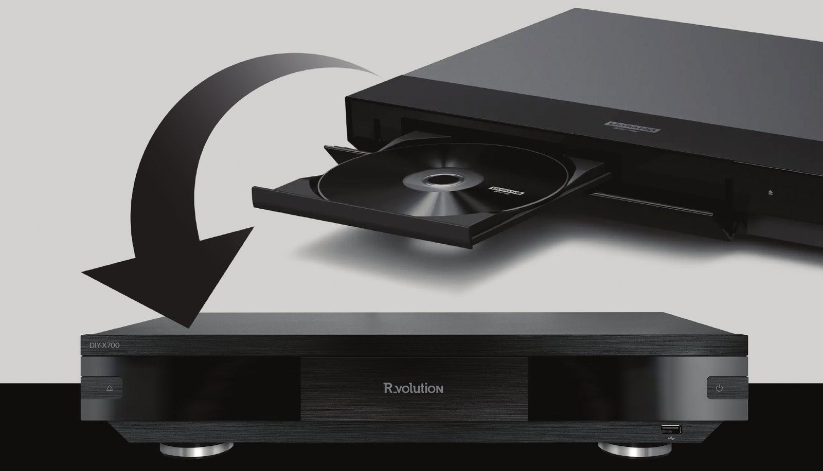 A Sony UDP-X700 transformed into the R_volution DIY-X700 full-size chassis